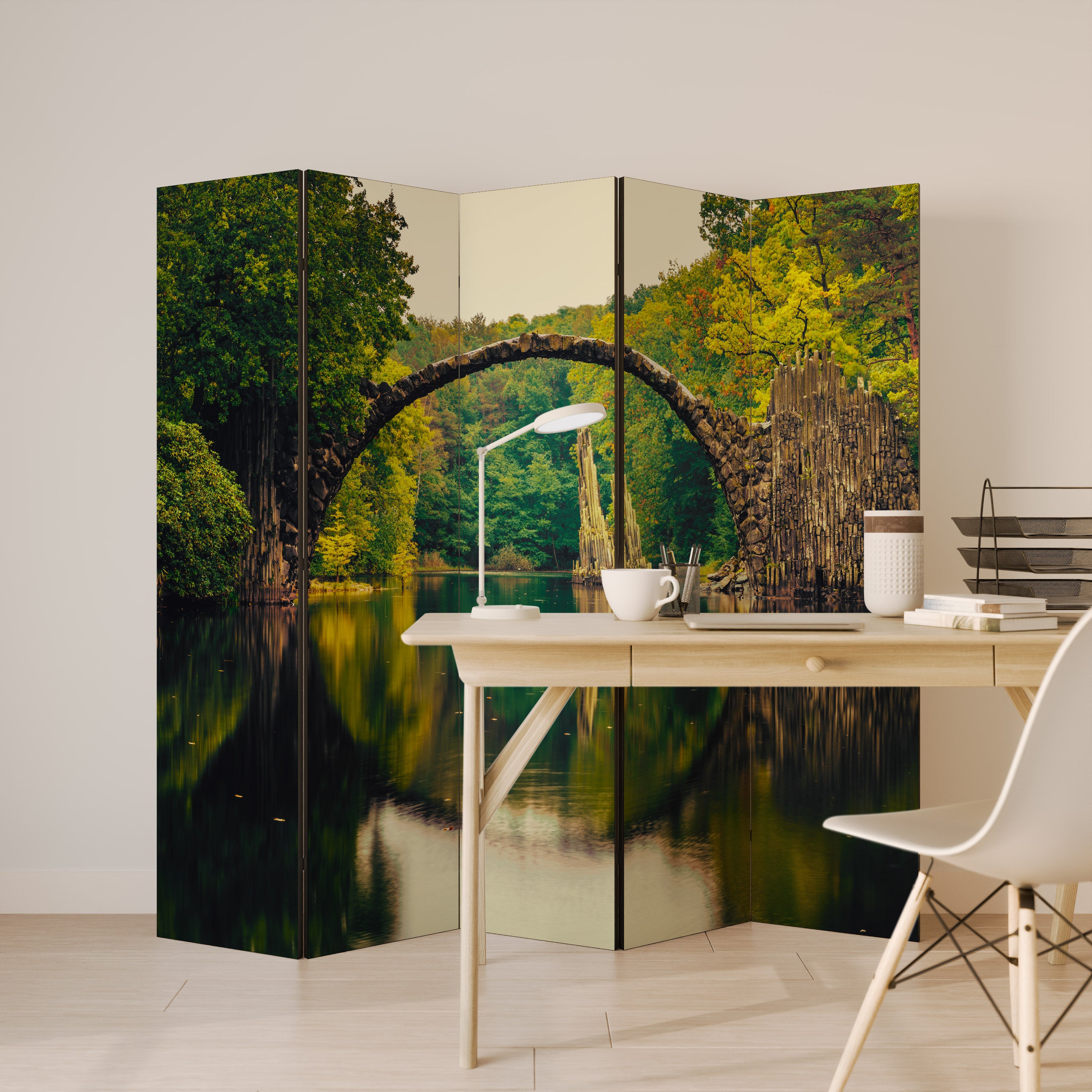 SERENE REFLECTIONS REALM 5-Panel Room Divider