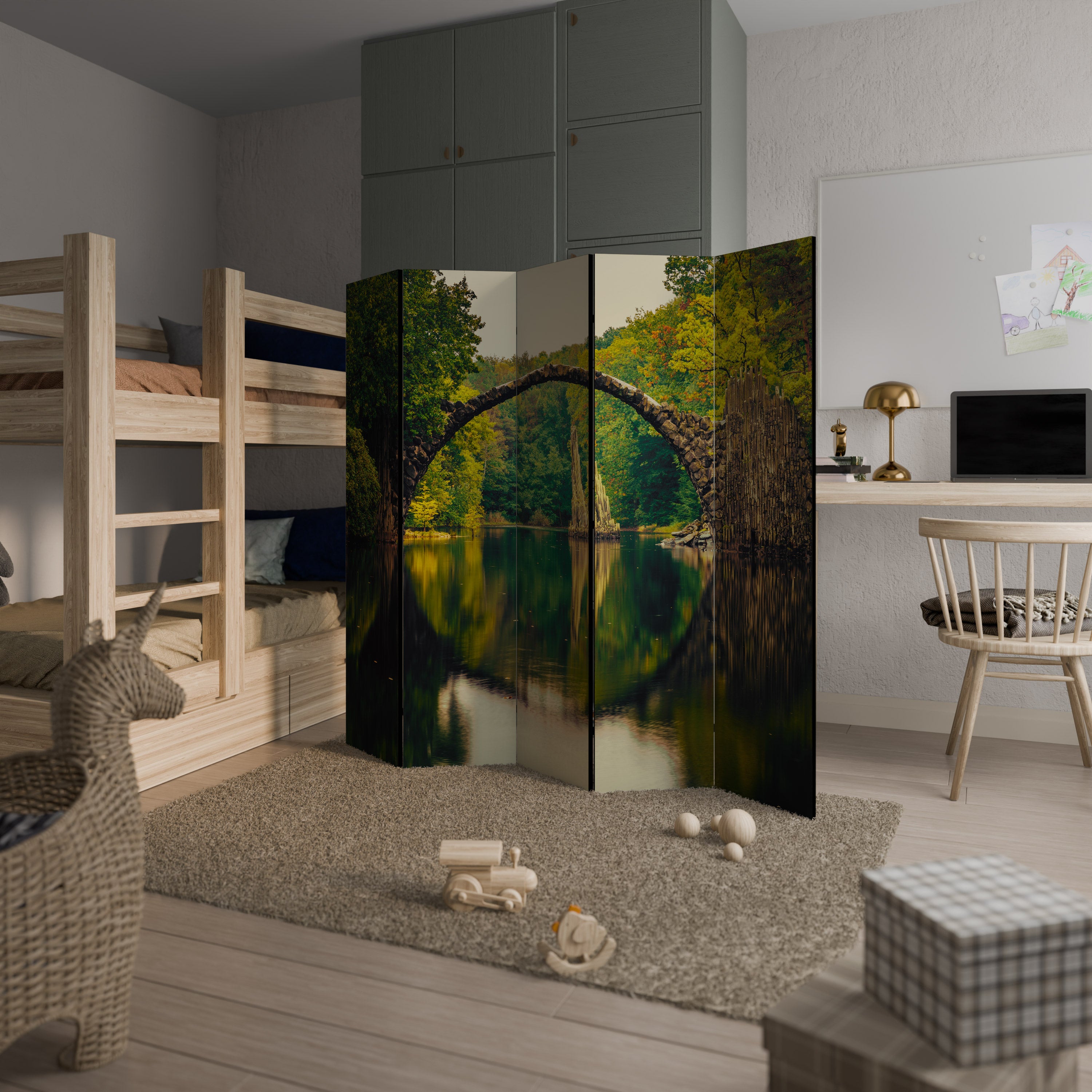 SERENE REFLECTIONS REALM 5-Panel Room Divider