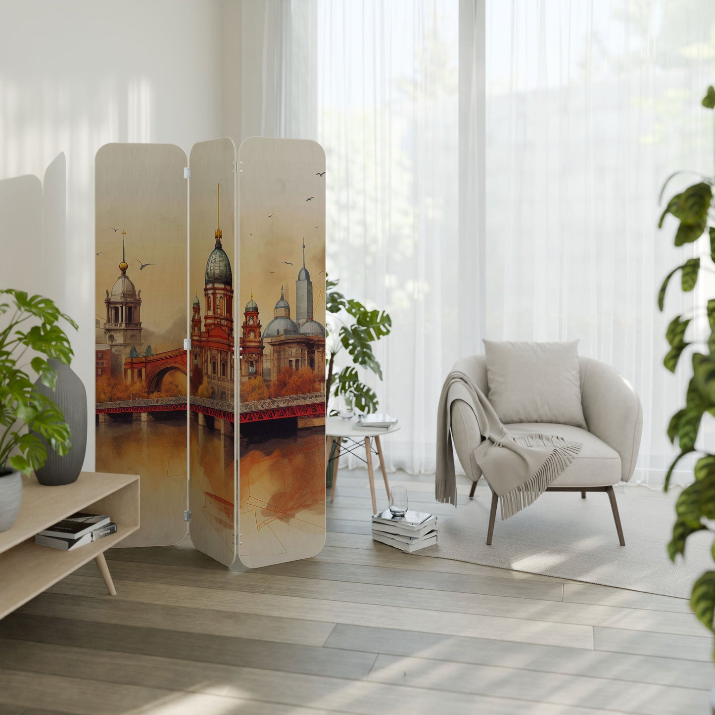 BERLIN SPIRIT 3-Panel Plywood Room Divider