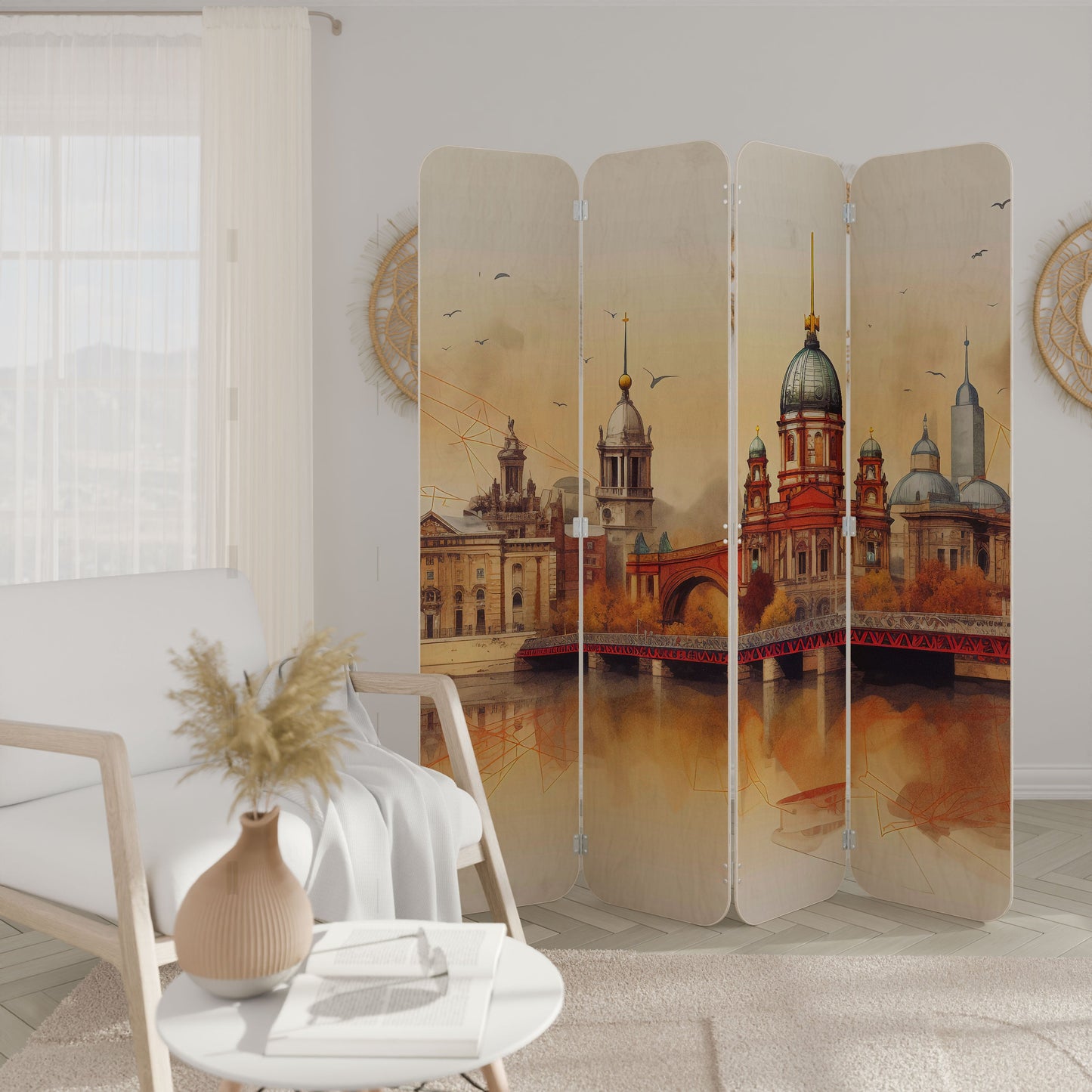 BERLIN SPIRIT 4-Panel Plywood Room Divider