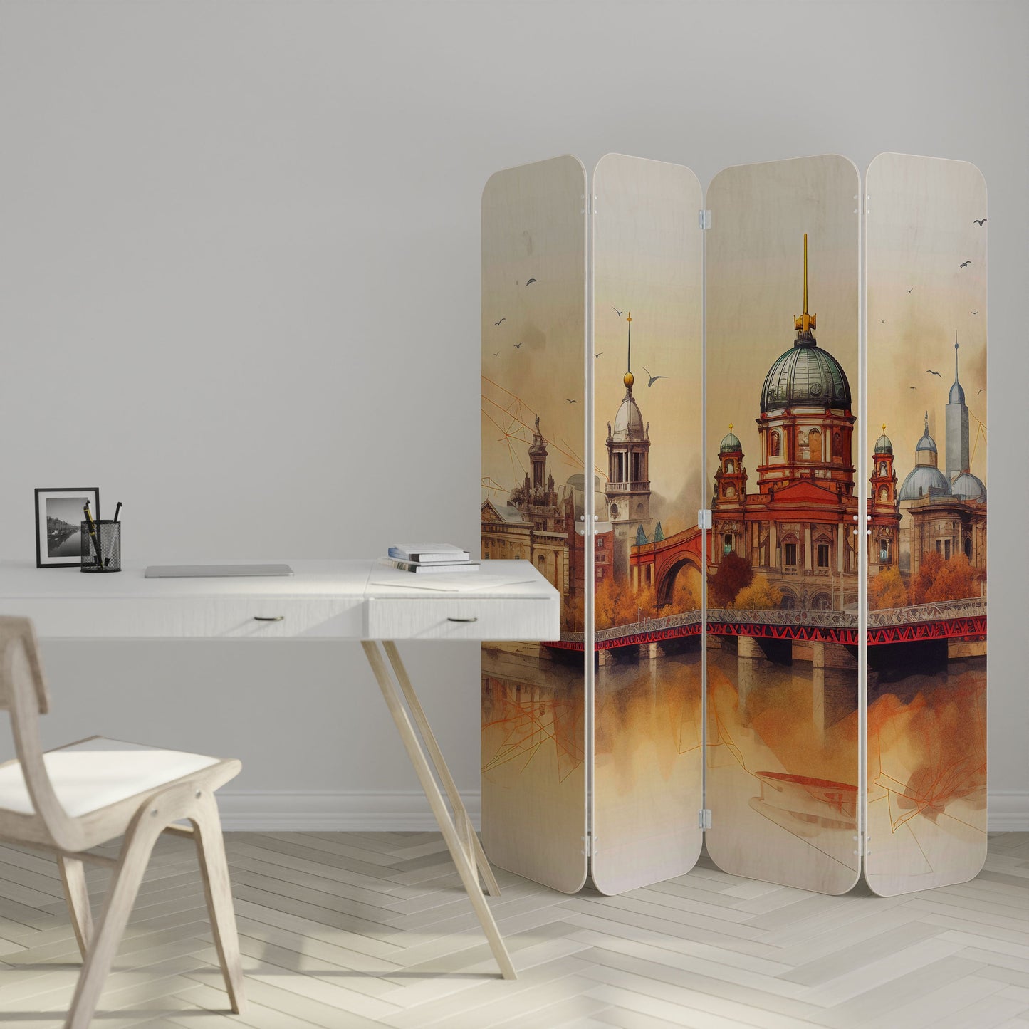 BERLIN SPIRIT 4-Panel Plywood Room Divider