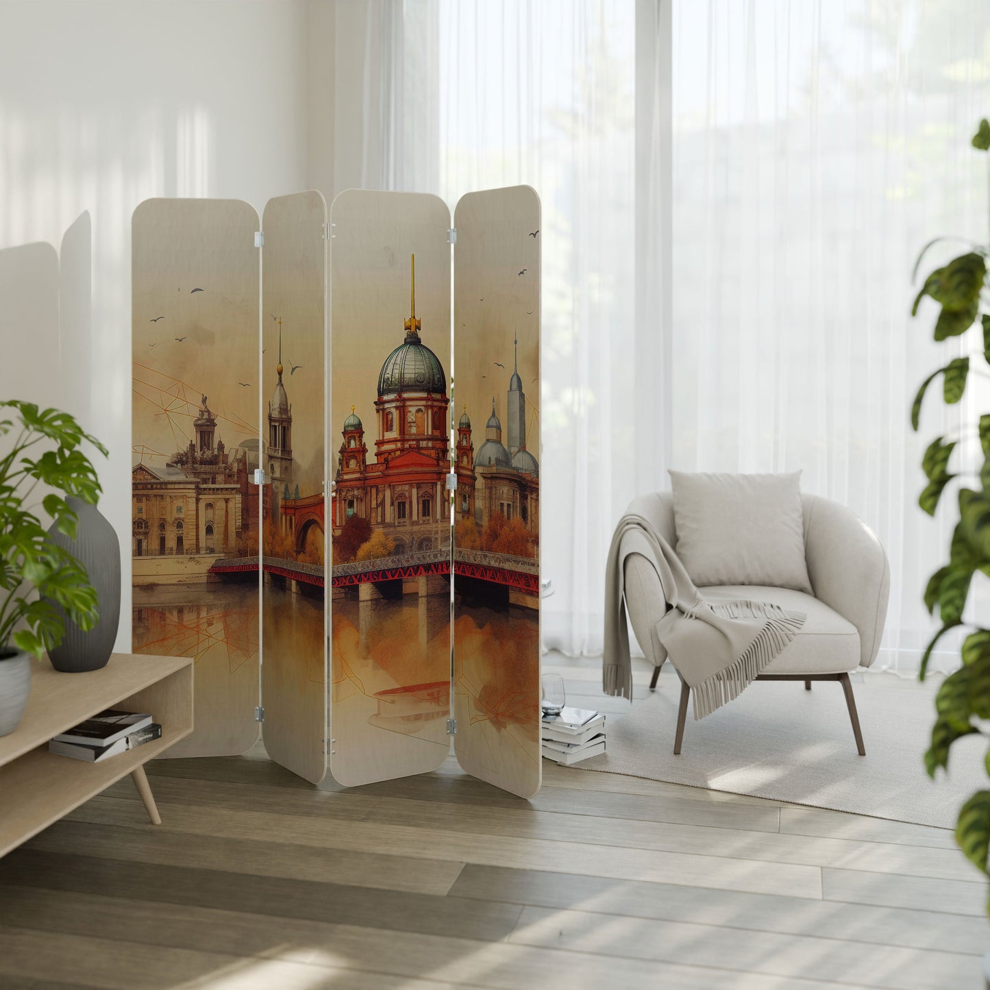 BERLIN SPIRIT 4-Panel Plywood Room Divider