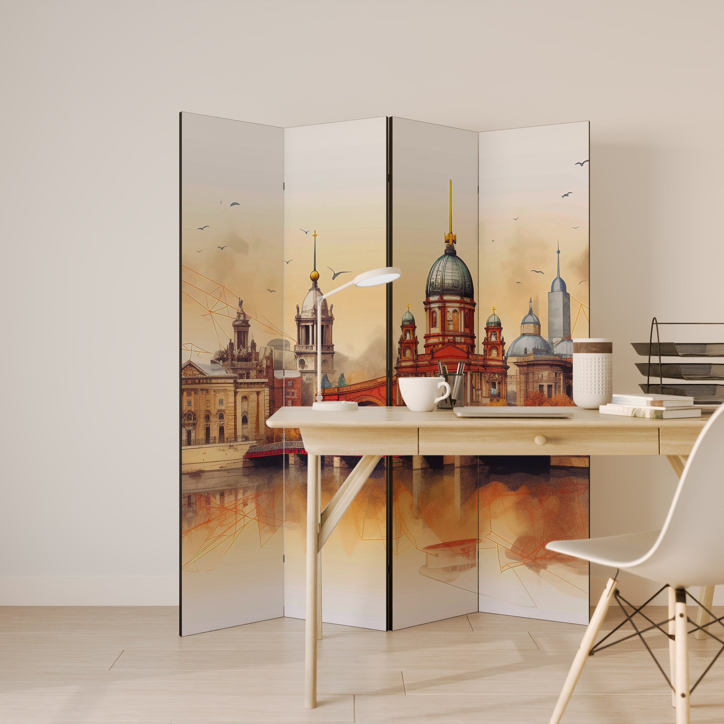 BERLIN SPIRIT 4-Panel Room Divider