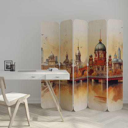 BERLIN SPIRIT 5-Panel Plywood Room Divider