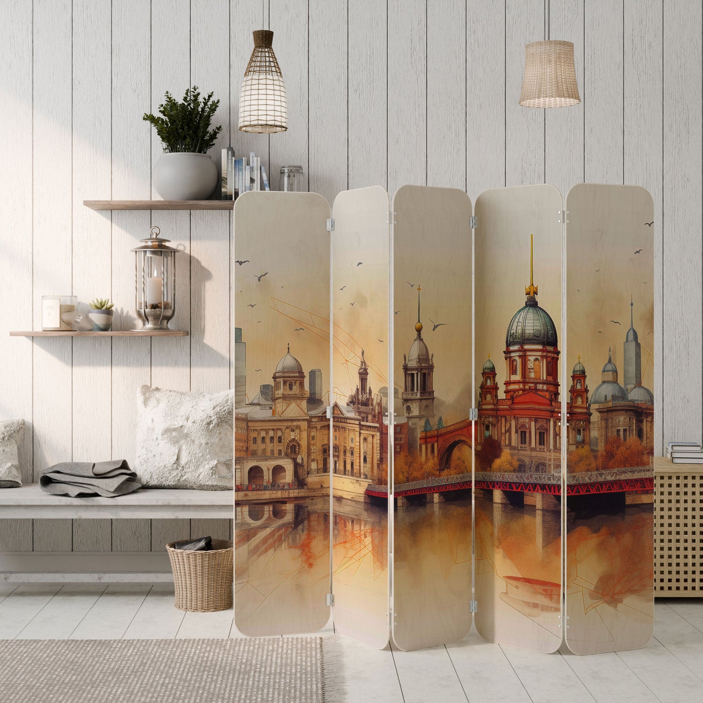 BERLIN SPIRIT 5-Panel Plywood Room Divider