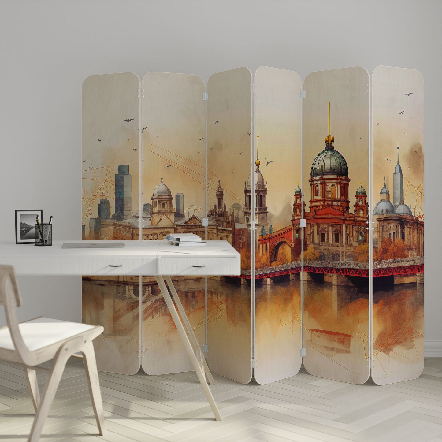 BERLIN SPIRIT 6-Panel Plywood Room Divider