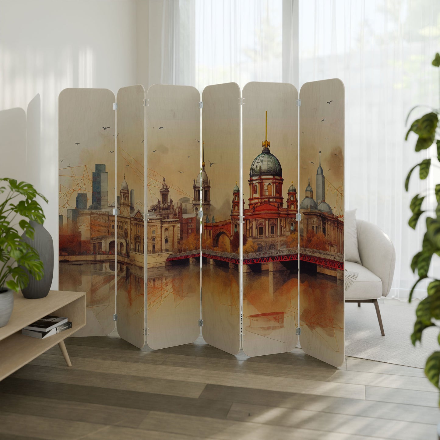 BERLIN SPIRIT 6-Panel Plywood Room Divider