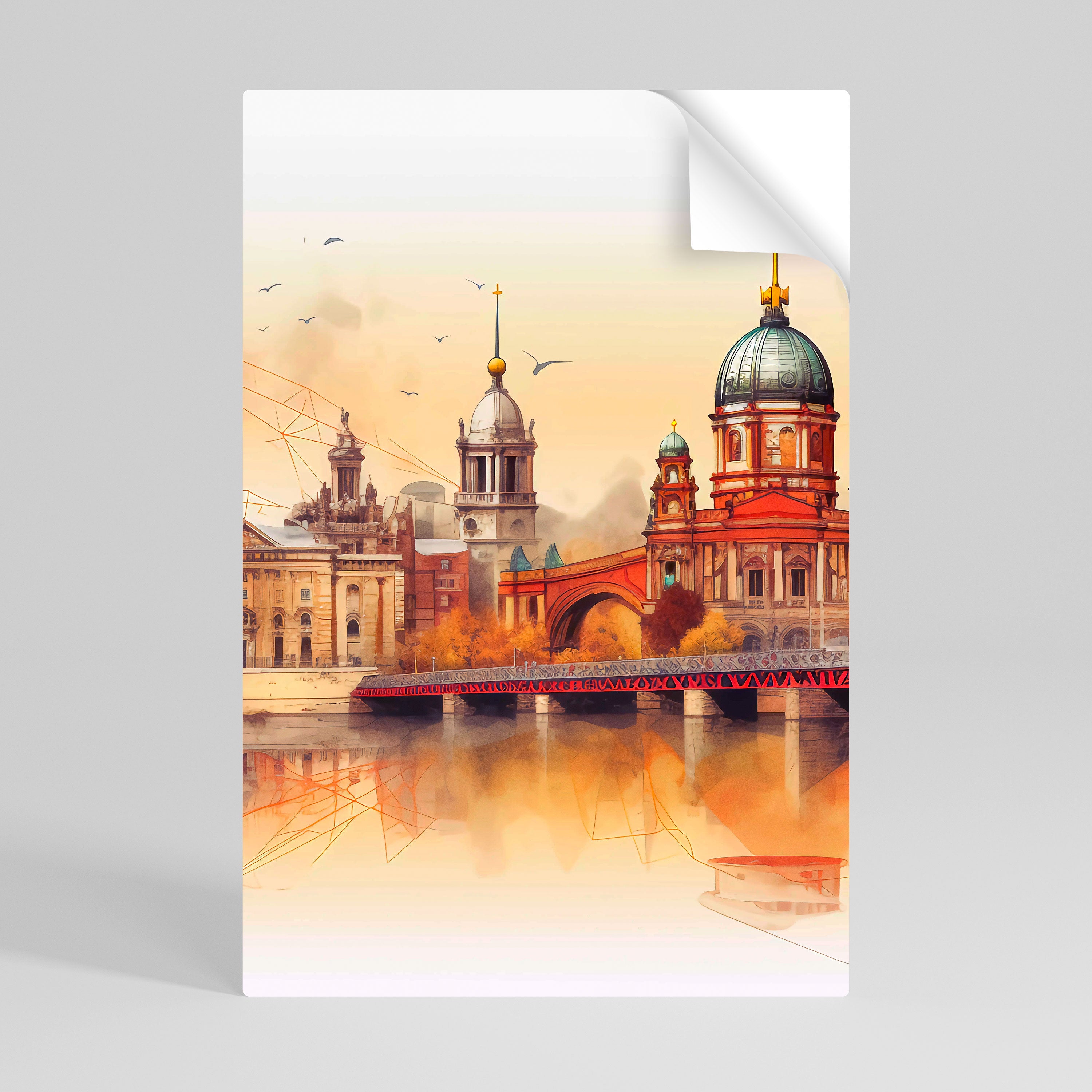 BERLIN SPIRIT Póster adhesivo vertical