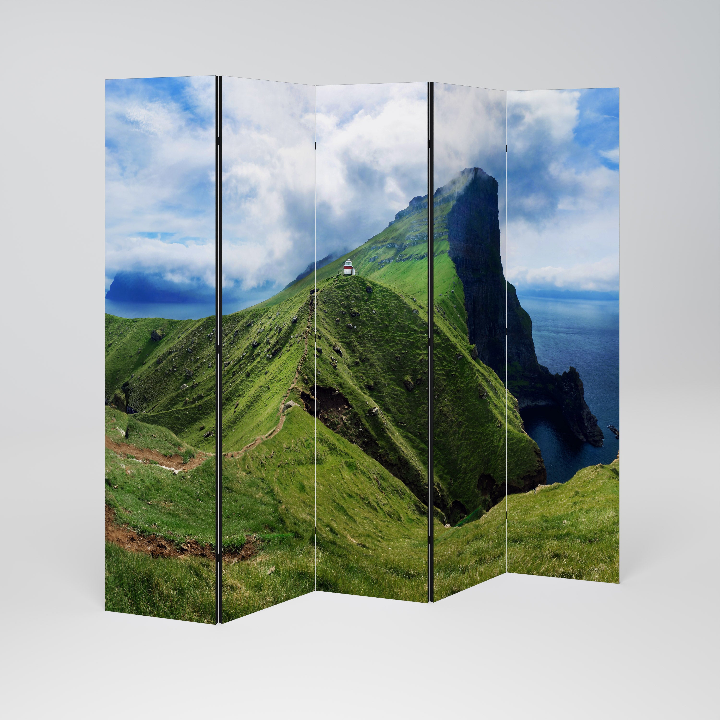 CLIFFS OF TRANQUILITY 5-Panel Room Divider