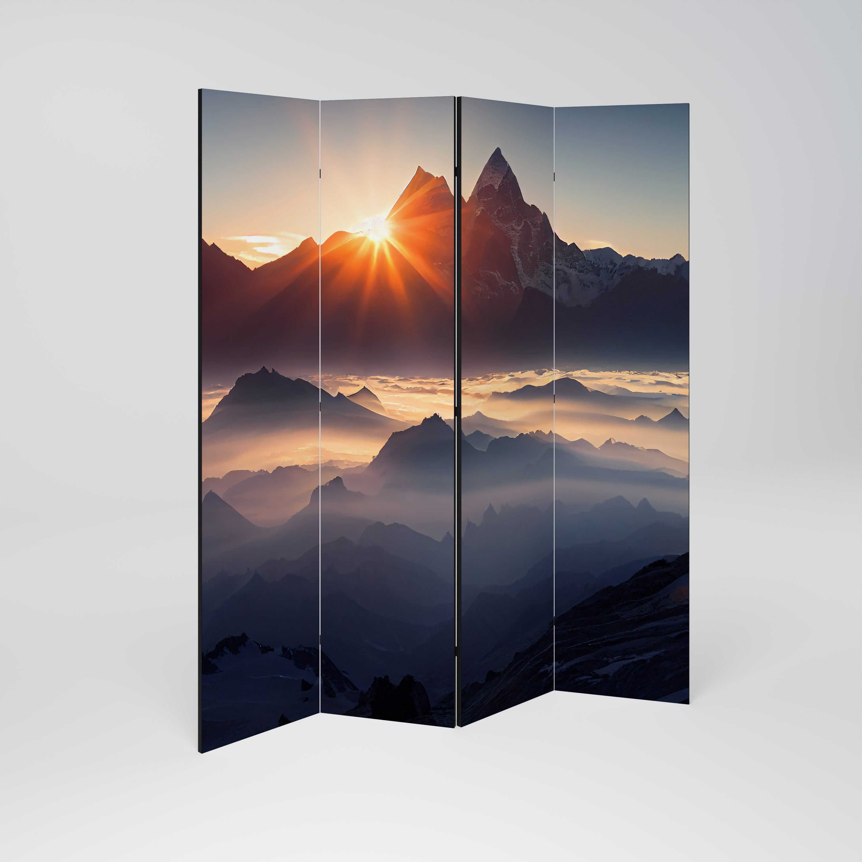 MOUNTAINS AT DAWN Παραβάν με 4 πάνελ