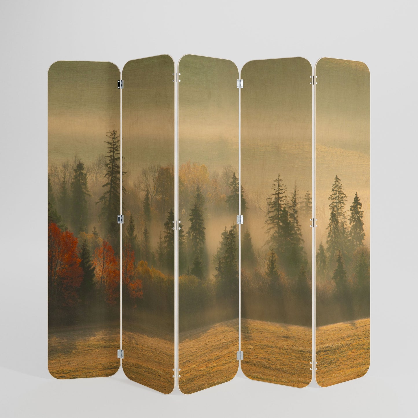 GILDING HOURS 5-Panel Plywood Room Divider