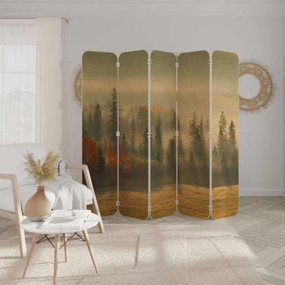 GILDING HOURS 5-Panel Plywood Room Divider