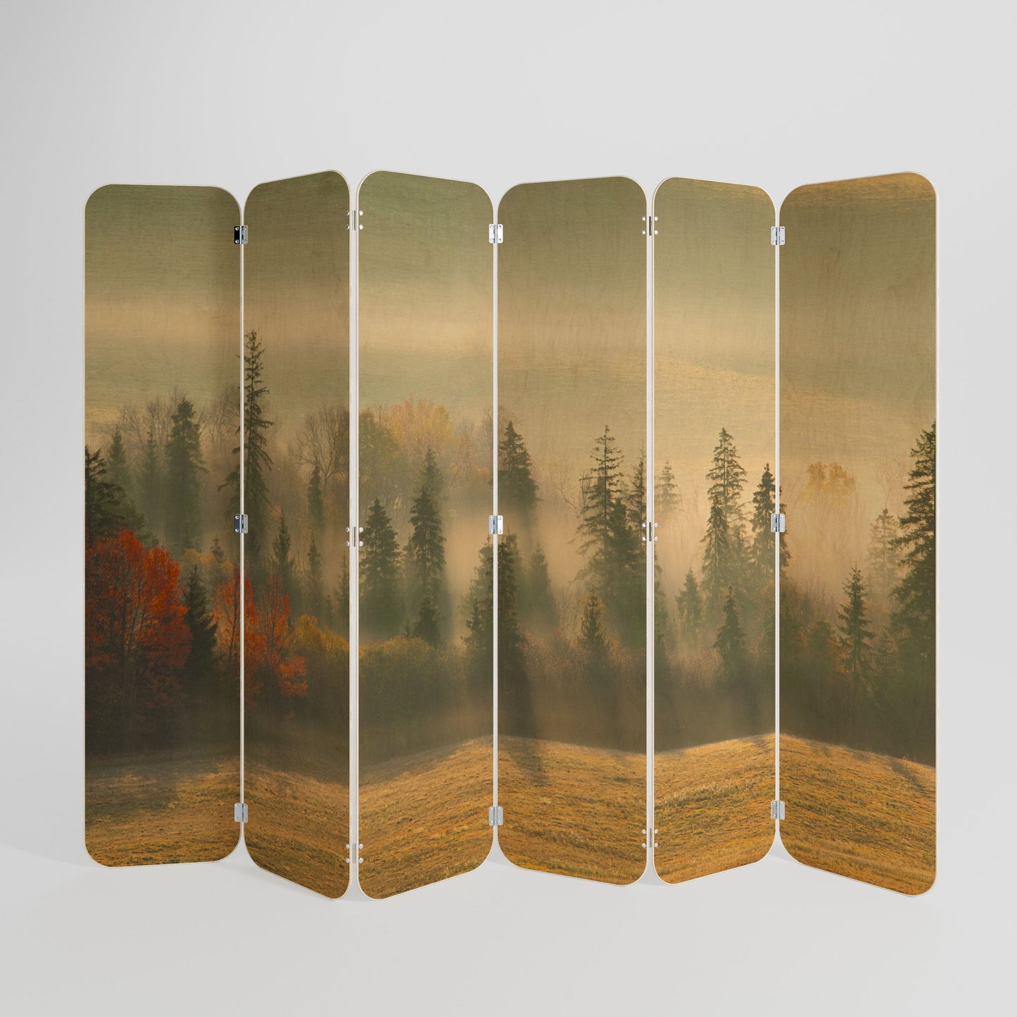 GILDING HOURS 6-Panel Plywood Room Divider