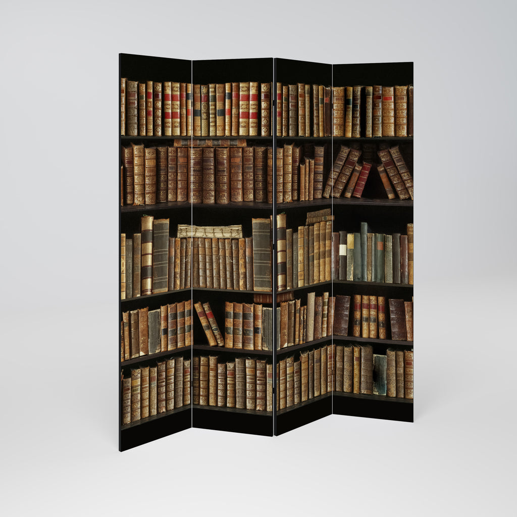 SHELVES OF TIME 4-Panel Room Divider