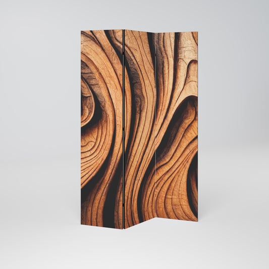 WOODEN WAVES UNFOLDED 3-teiliger Paravent