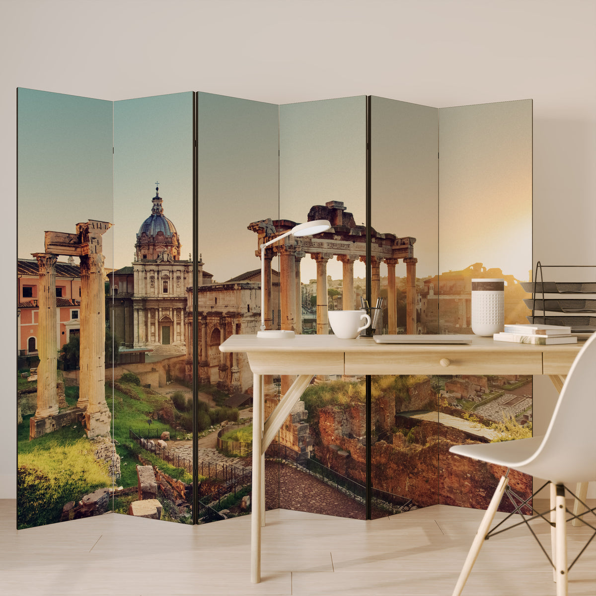 MARVELS OF THE PAST 6-Panel Room Divider