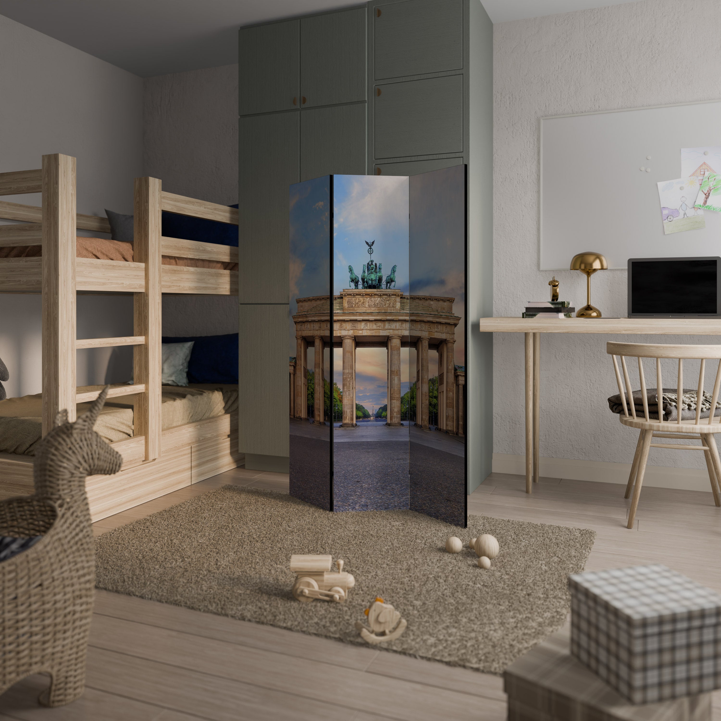 PILLARS OF MEMORY Dekorativ rumsavdelare – 3 paneler