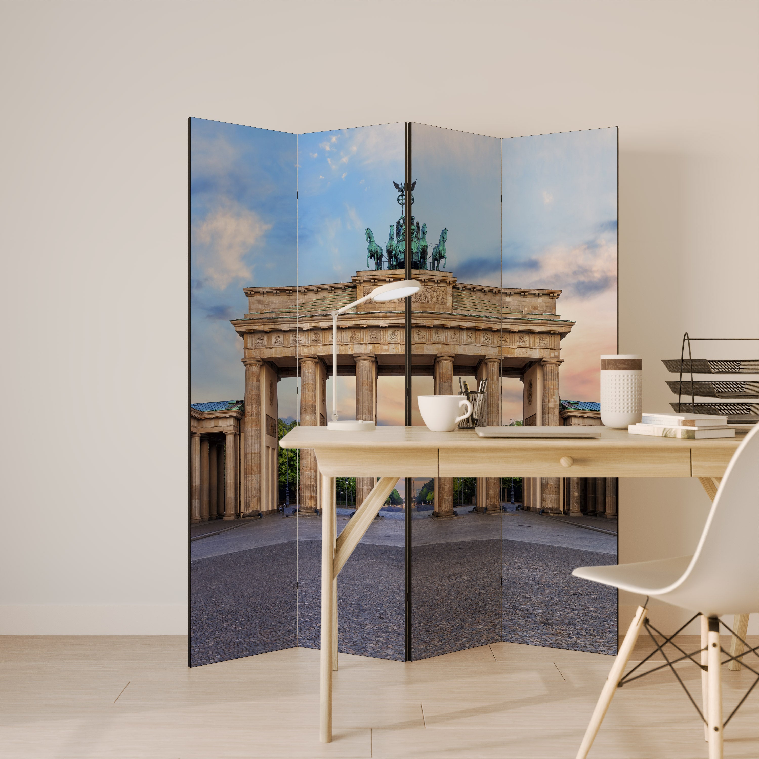 PILLARS OF MEMORY 4-Panel Room Divider