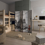 RED LEAVES EMBRACE 4-Panel Room Divider