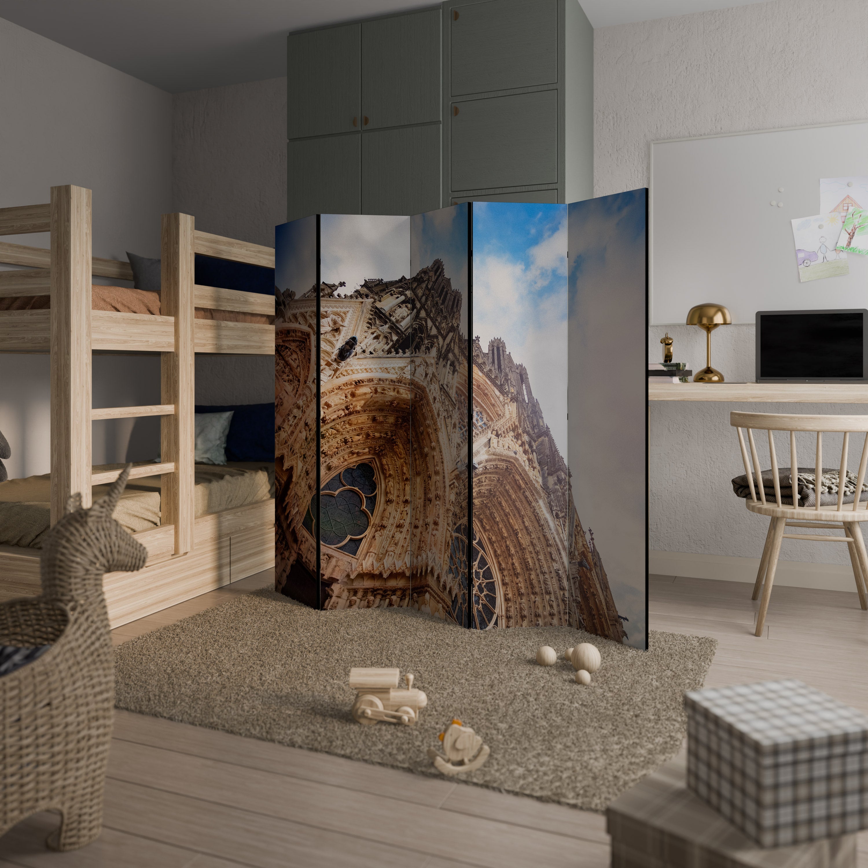 MYSTICAL ANGLES REVEALED Dekorativ rumsavdelare – 5 paneler