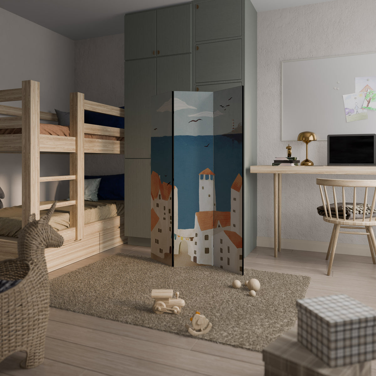 COASTLAND VILLAGE 3-teiliger Paravent