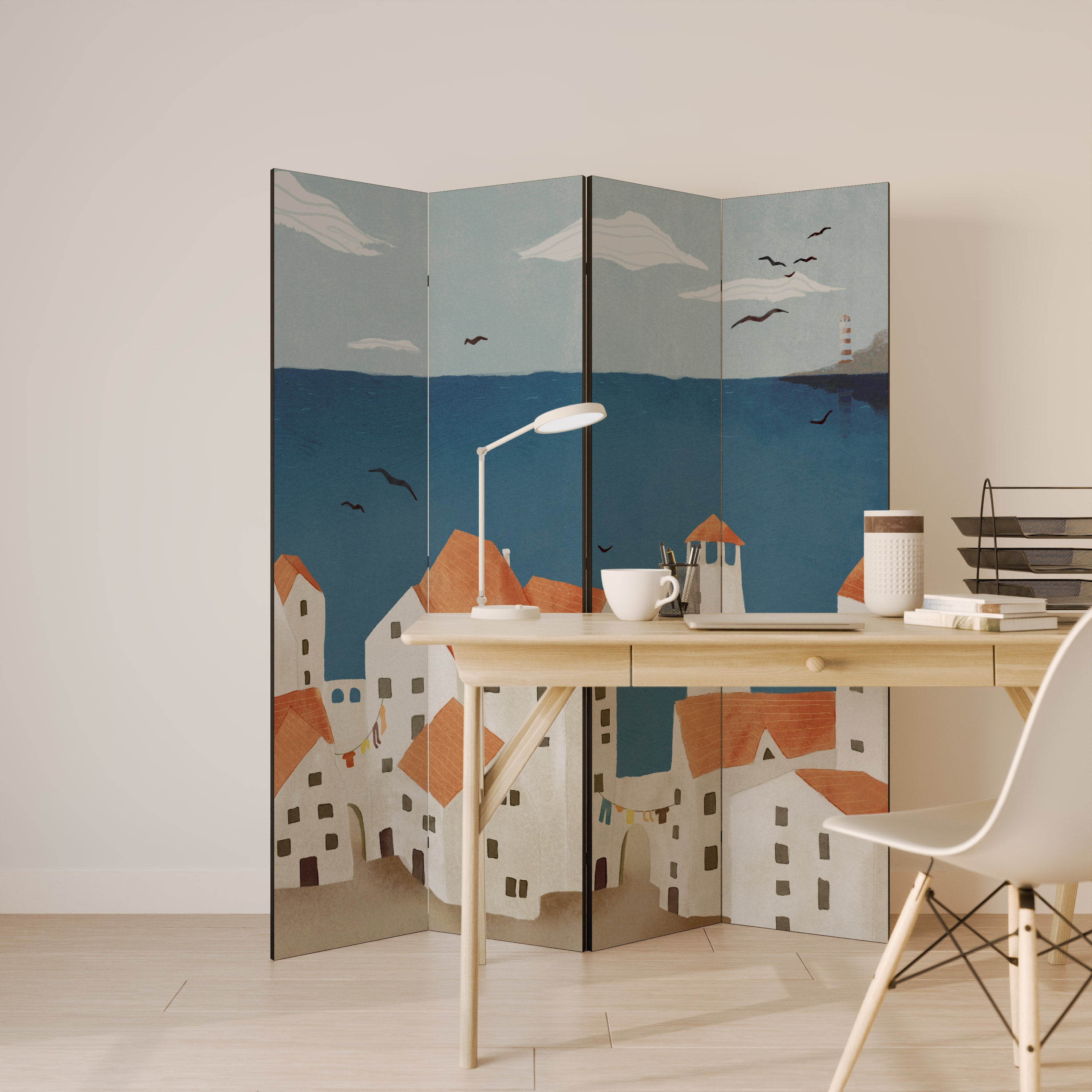 COASTLAND VILLAGE Παραβάν με 4 πάνελ