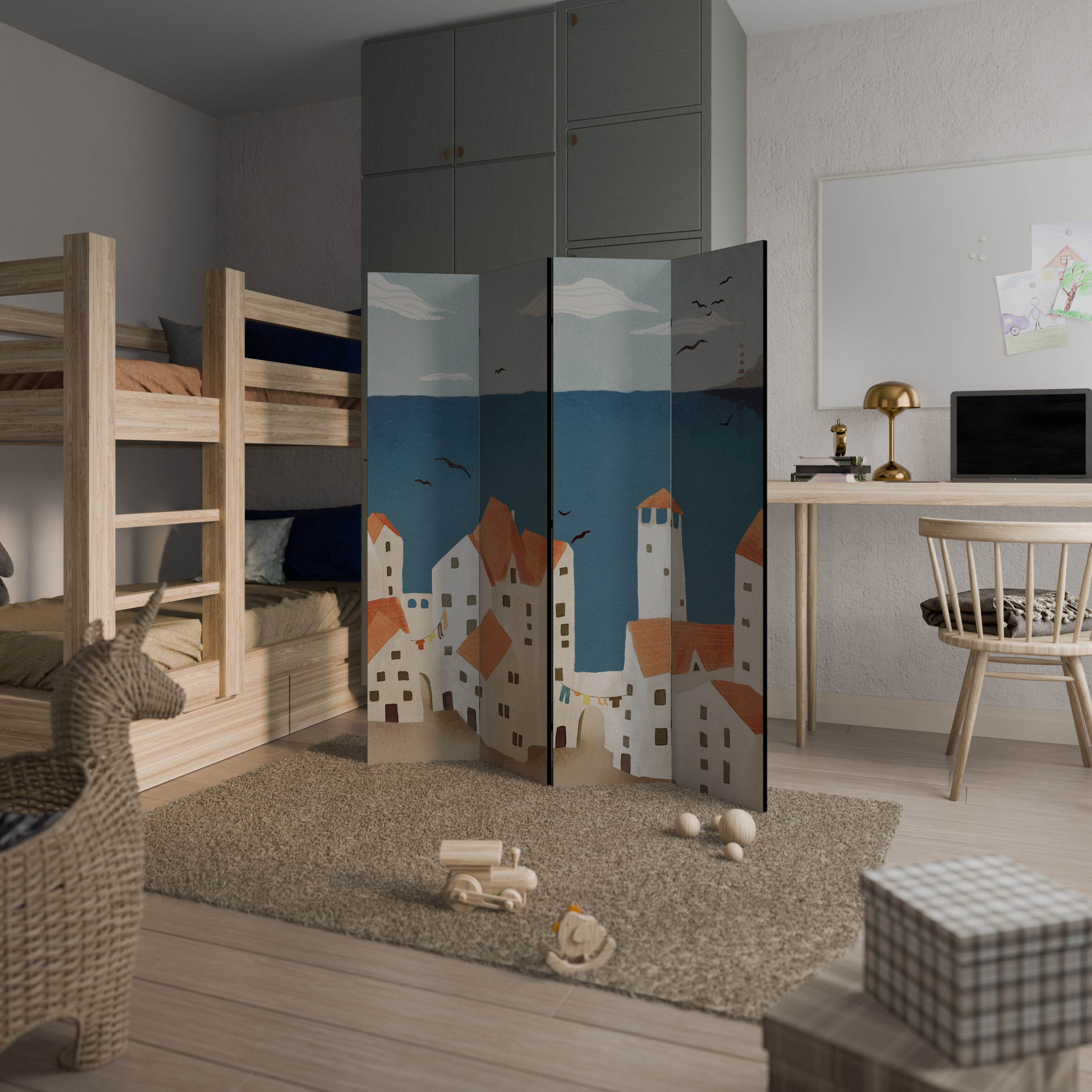 COASTLAND VILLAGE Παραβάν με 4 πάνελ