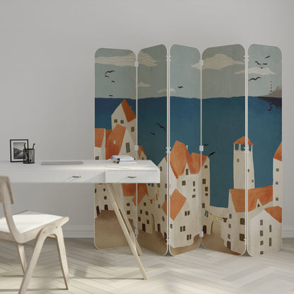 COASTLAND VILLAGE 5-Panel Plywood Room Divider