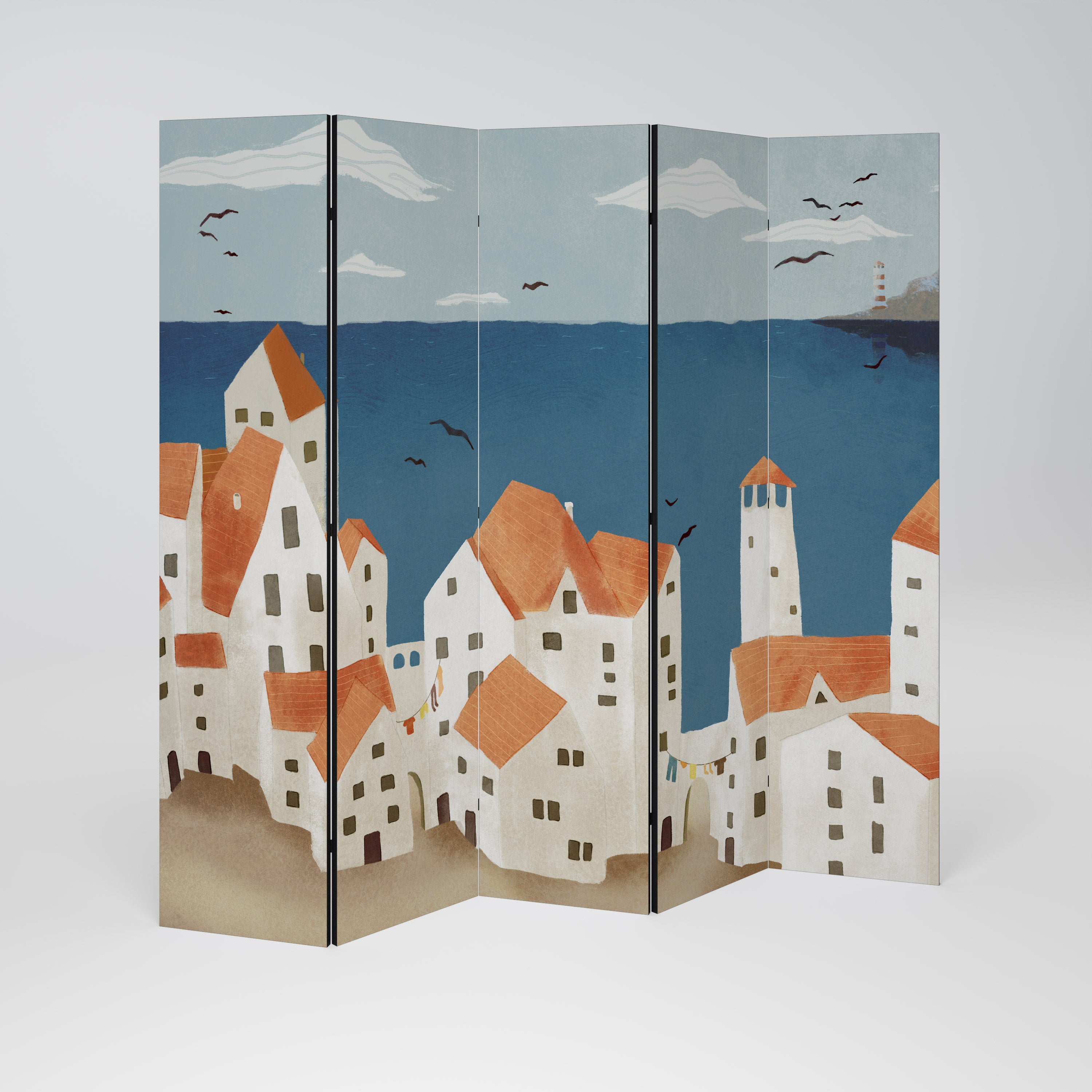 COASTLAND VILLAGE Dekorativ rumsavdelare – 5 paneler