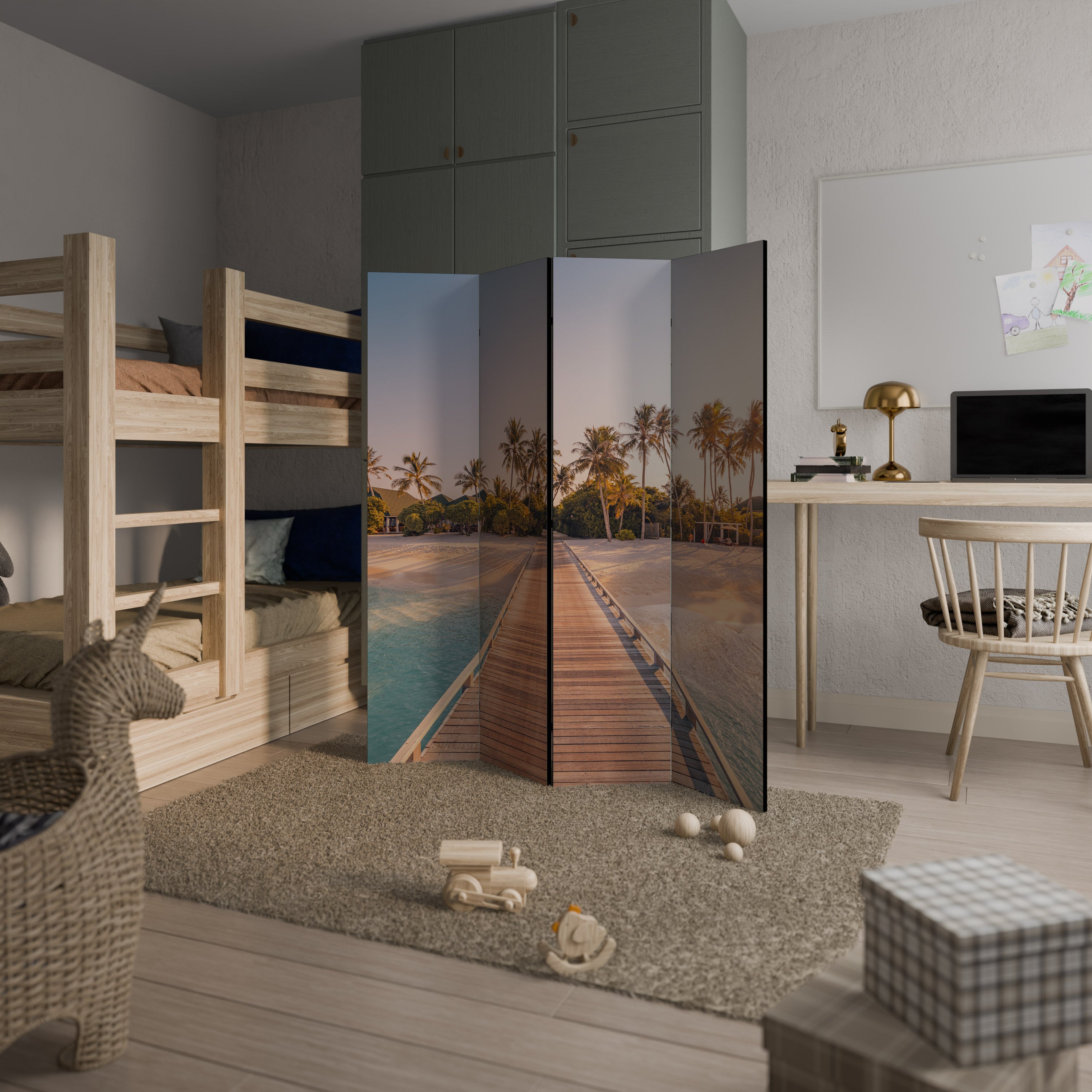 SUNSET SANDSCAPE JOURNEY Παραβάν με 4 πάνελ