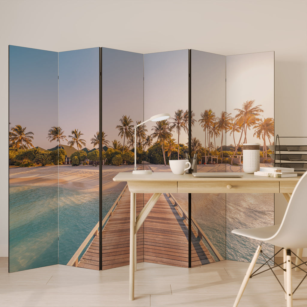SUNSET SANDSCAPE JOURNEY 6-Panel Room Divider