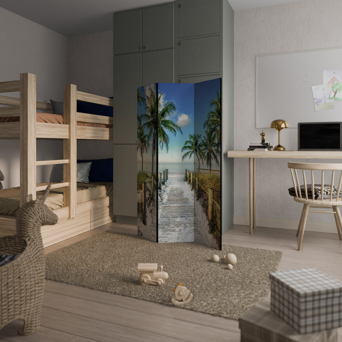 BREEZY COASTAL RETREAT 3-teiliger Paravent
