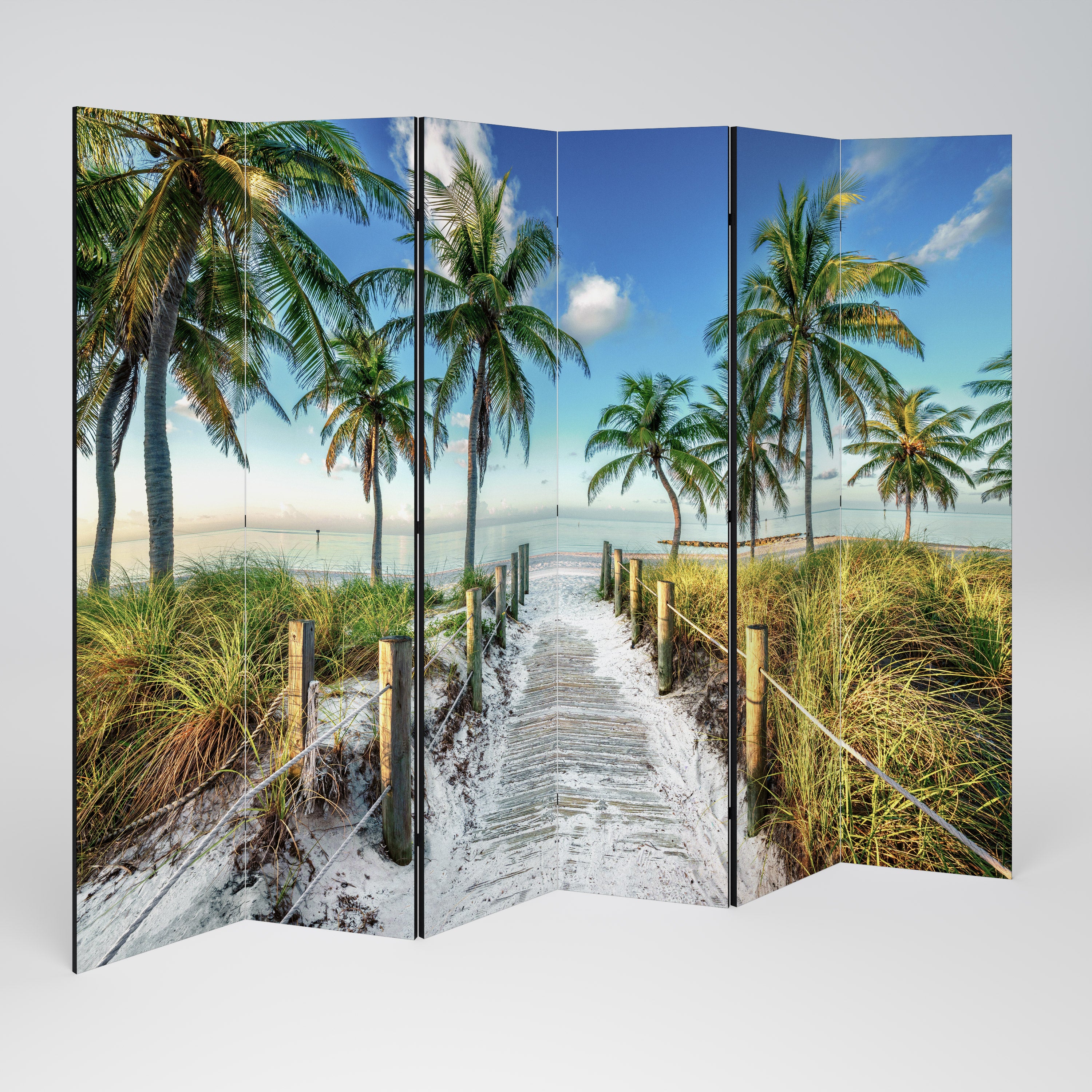 BREEZY COASTAL RETREAT 6-Panel Room Divider