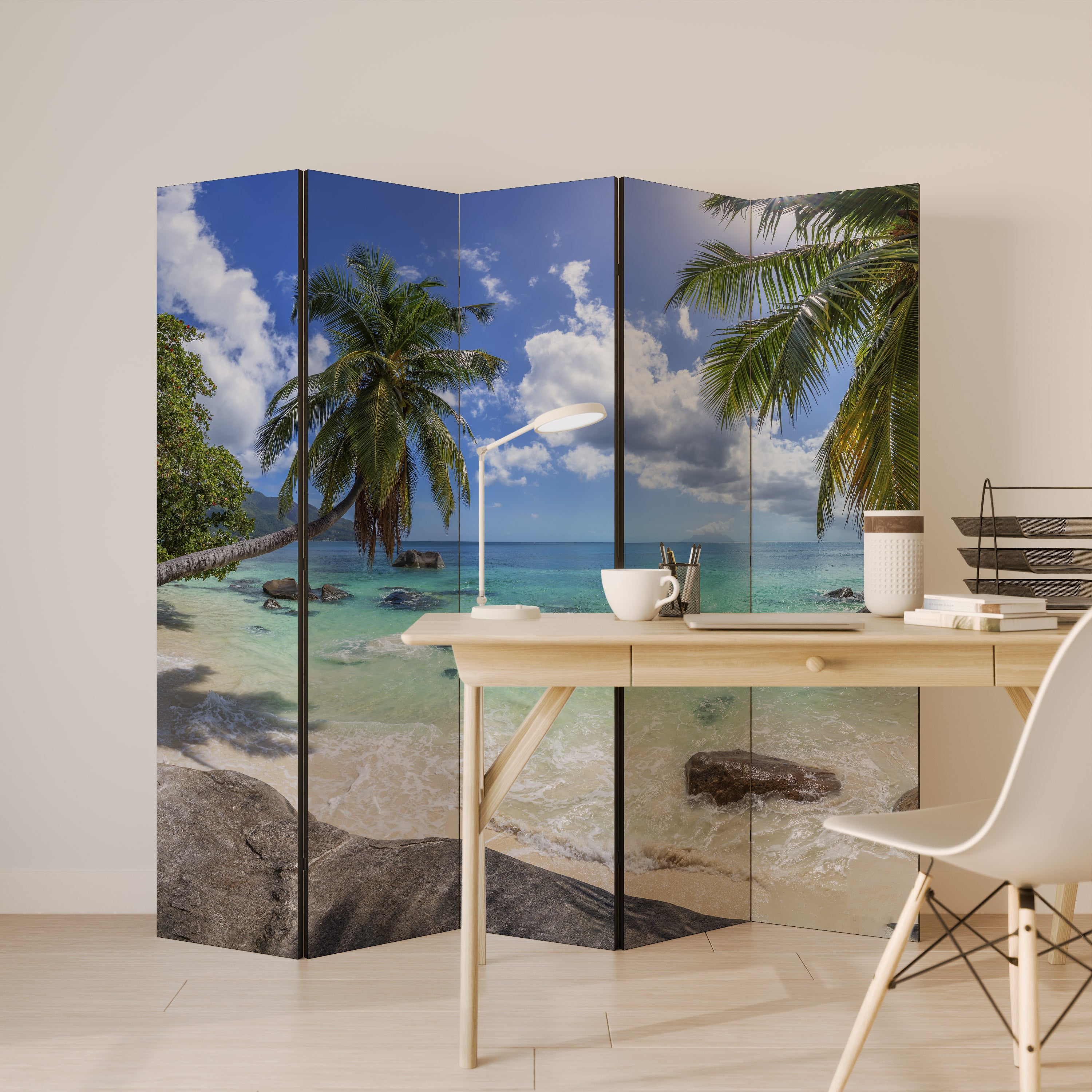 OASIS OF CALM Dekorativ rumsavdelare – 5 paneler