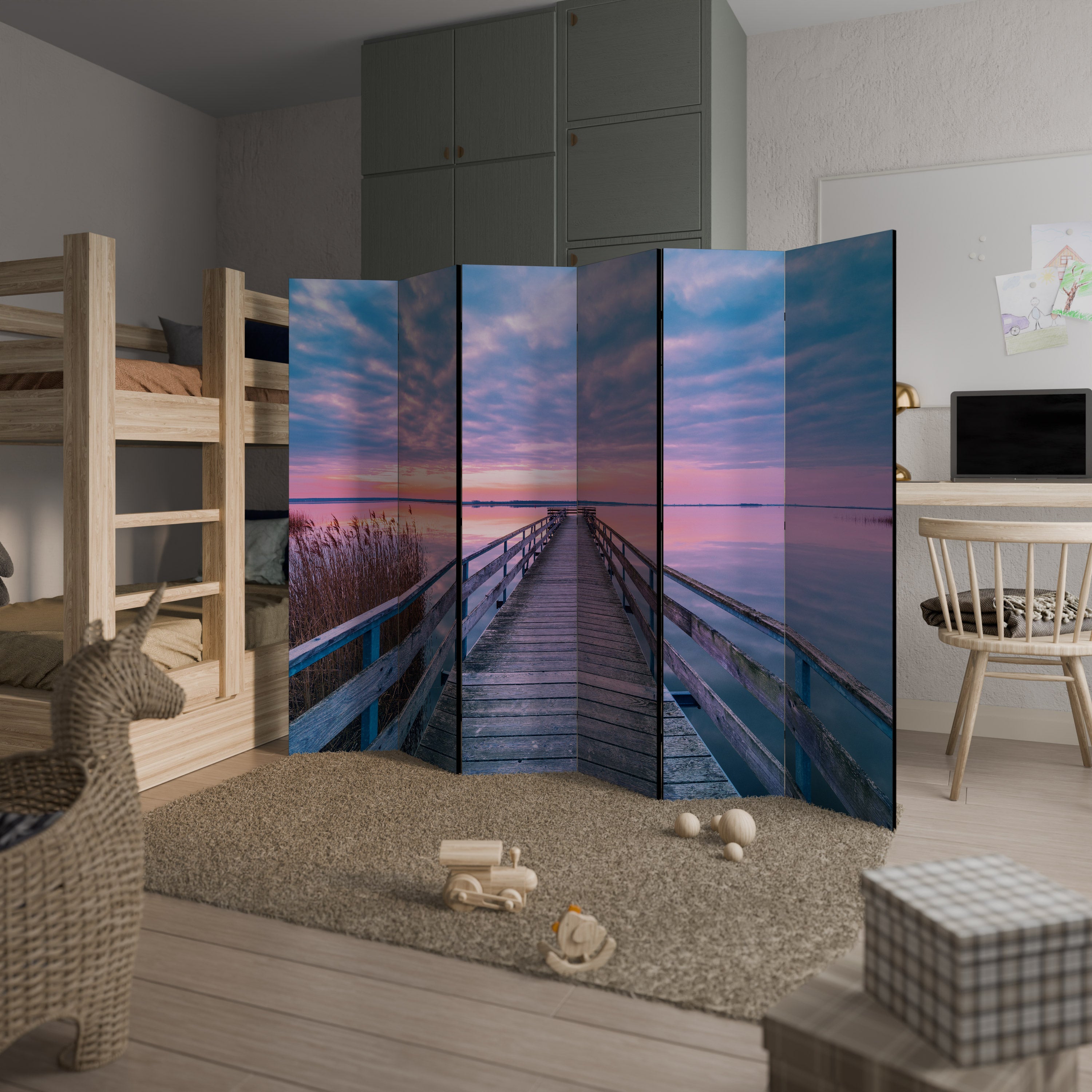 PASTEL PROMENADE 6-Panel Room Divider