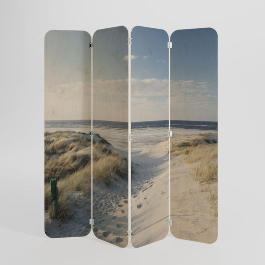 SEASIDE DREAMING 4-Panel Plywood Room Divider