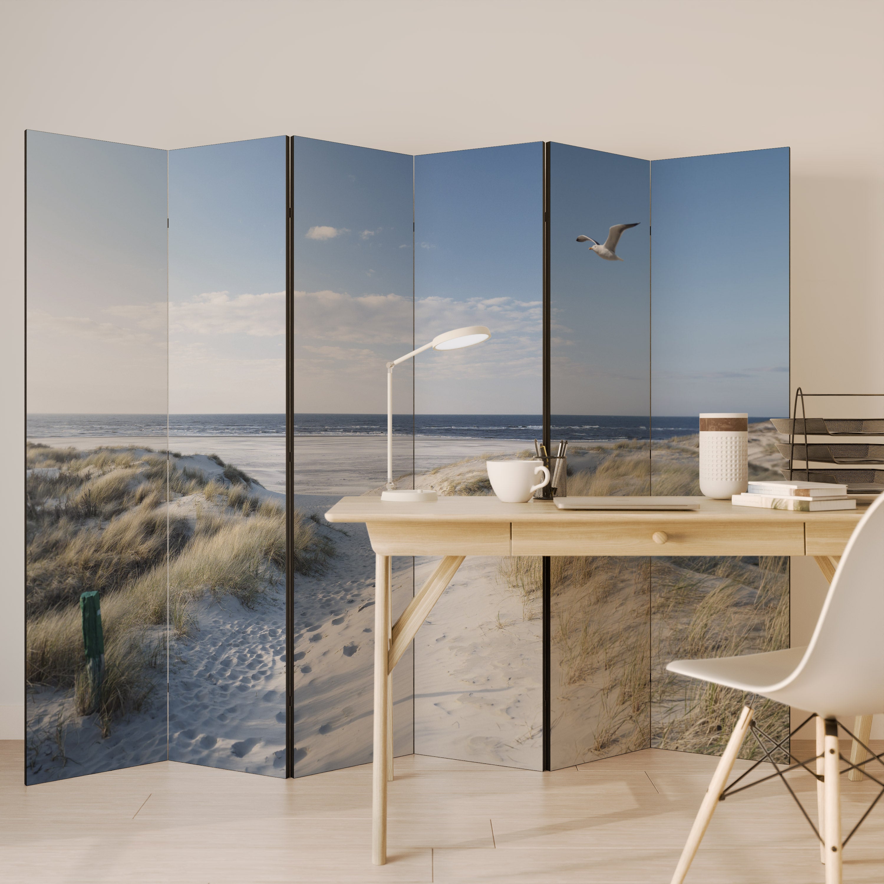 SEASIDE DREAMING 6-Panel Room Divider