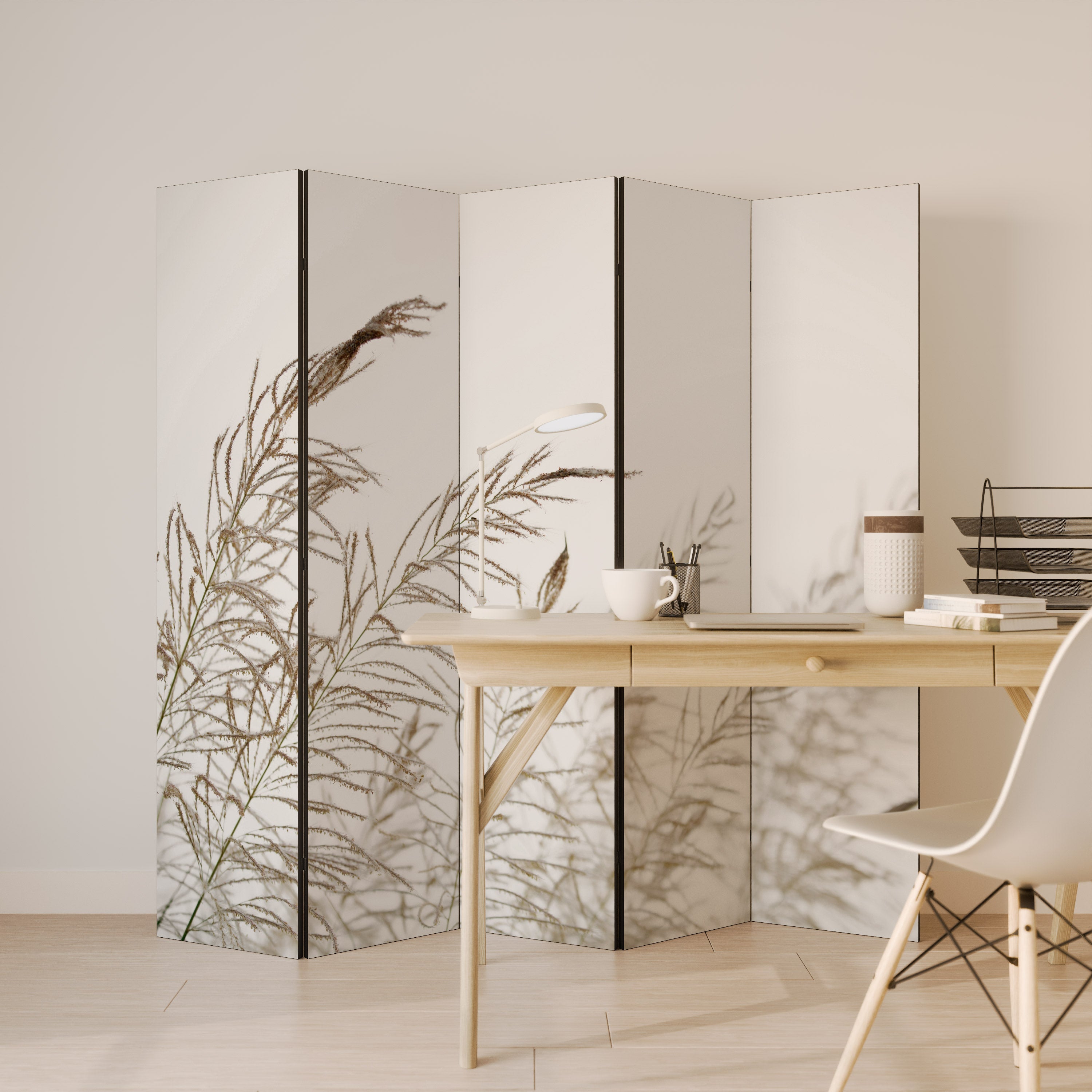 WHISPERING WINDS Dekorativ rumsavdelare – 5 paneler