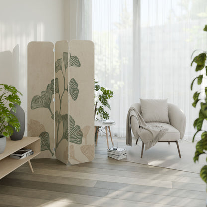 THE GOST OF GINKGO 3-Panel Plywood Room Divider