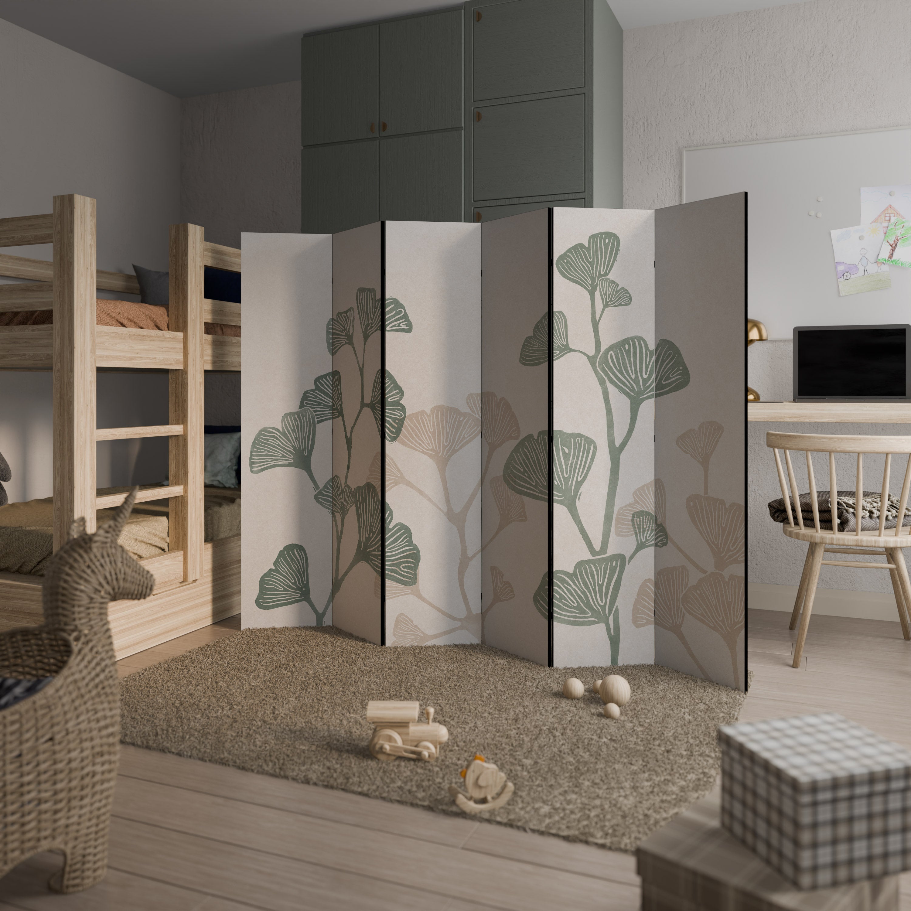 THE GOST OF GINKGO 6-teiliger Paravent