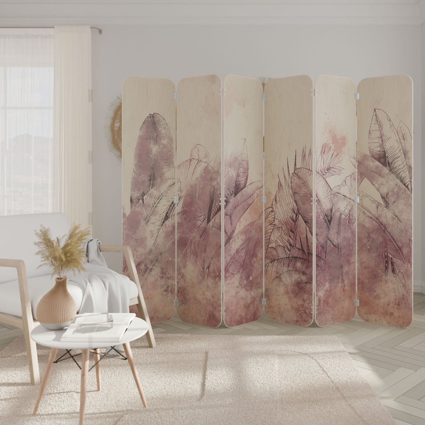 TROPICAL GLAM 6-Panel Plywood Room Divider