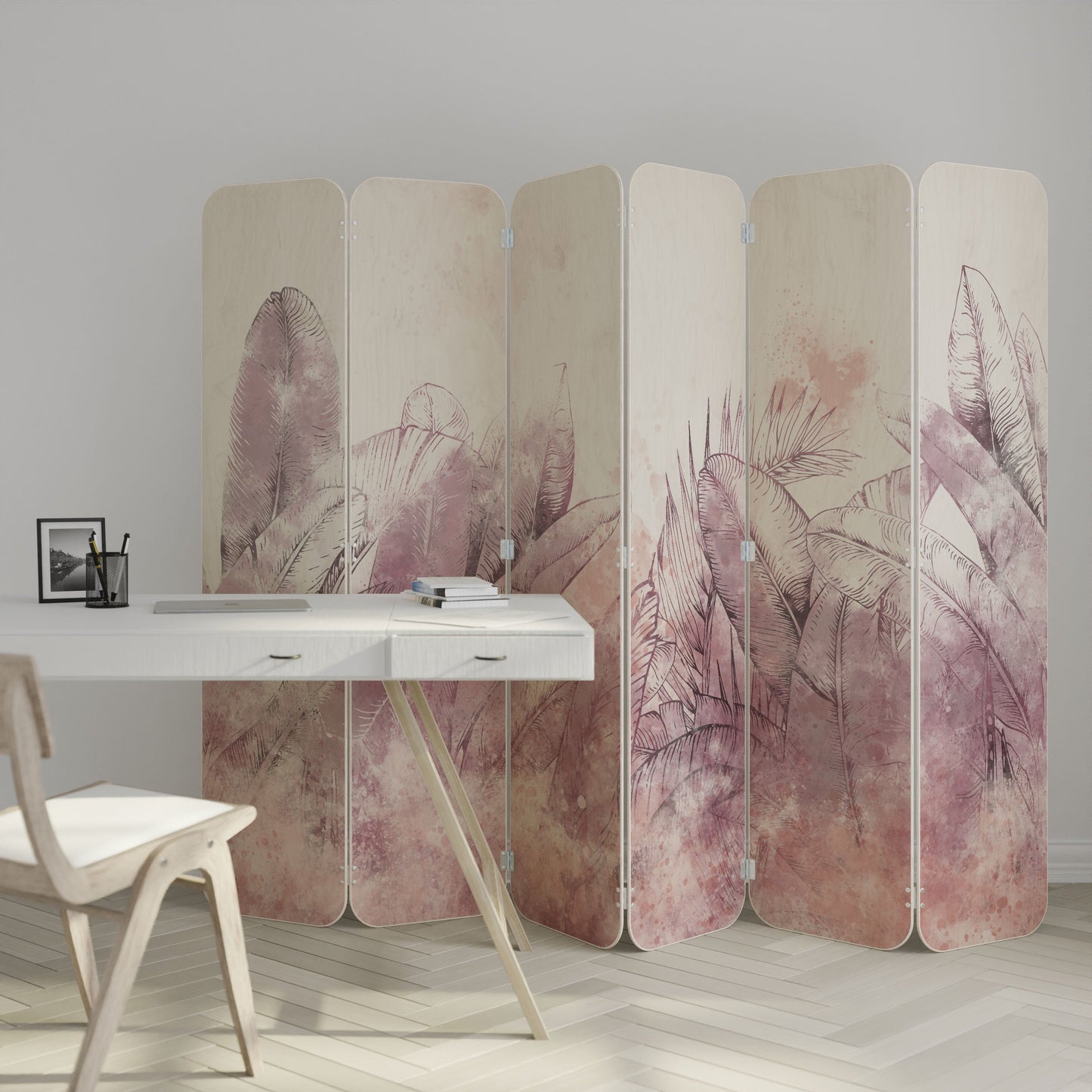 TROPICAL GLAM 6-Panel Plywood Room Divider