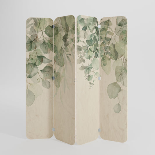 PURE VERDURE 4-Panel Plywood Room Divider