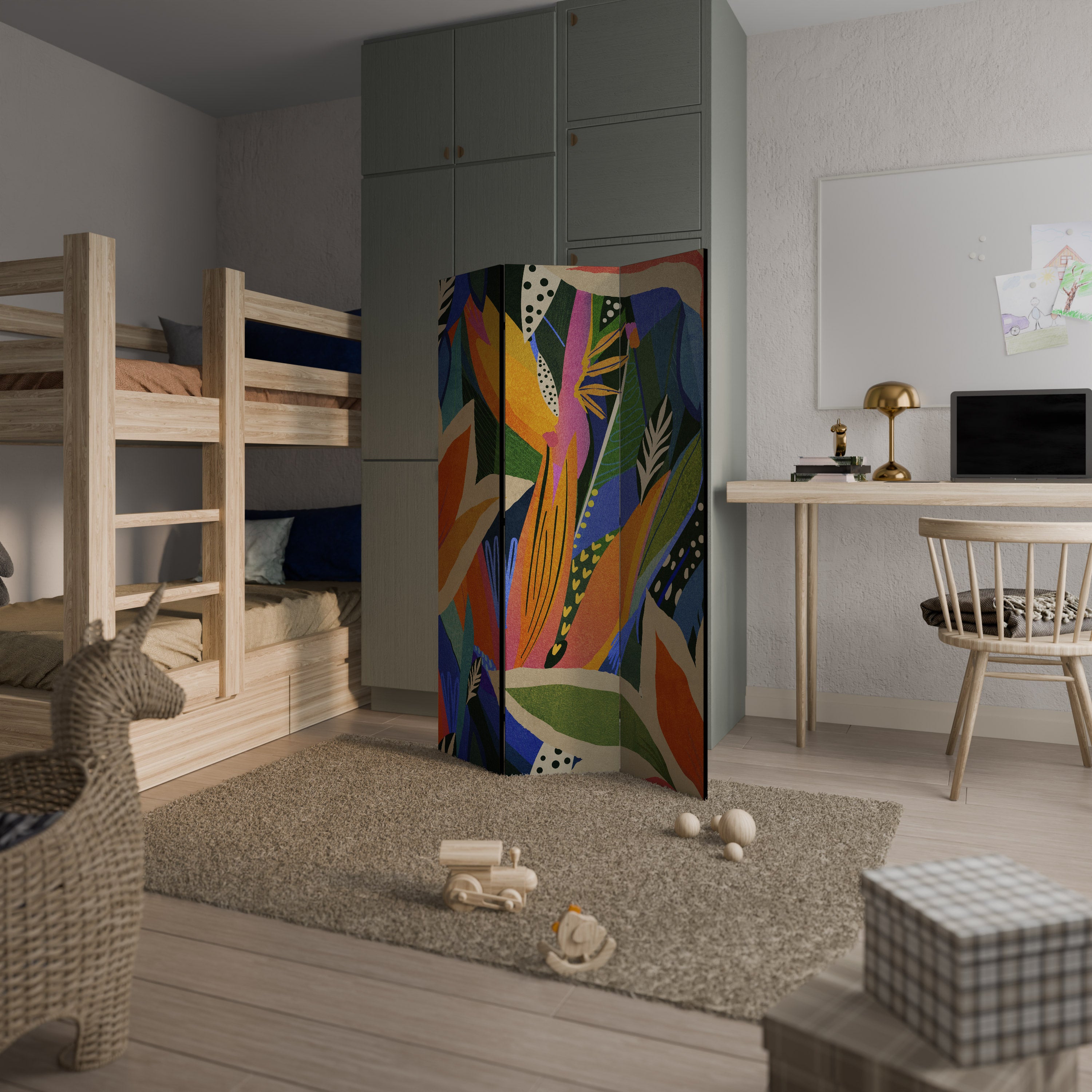 RAMPANT VEGETATION 3-Panel Room Divider