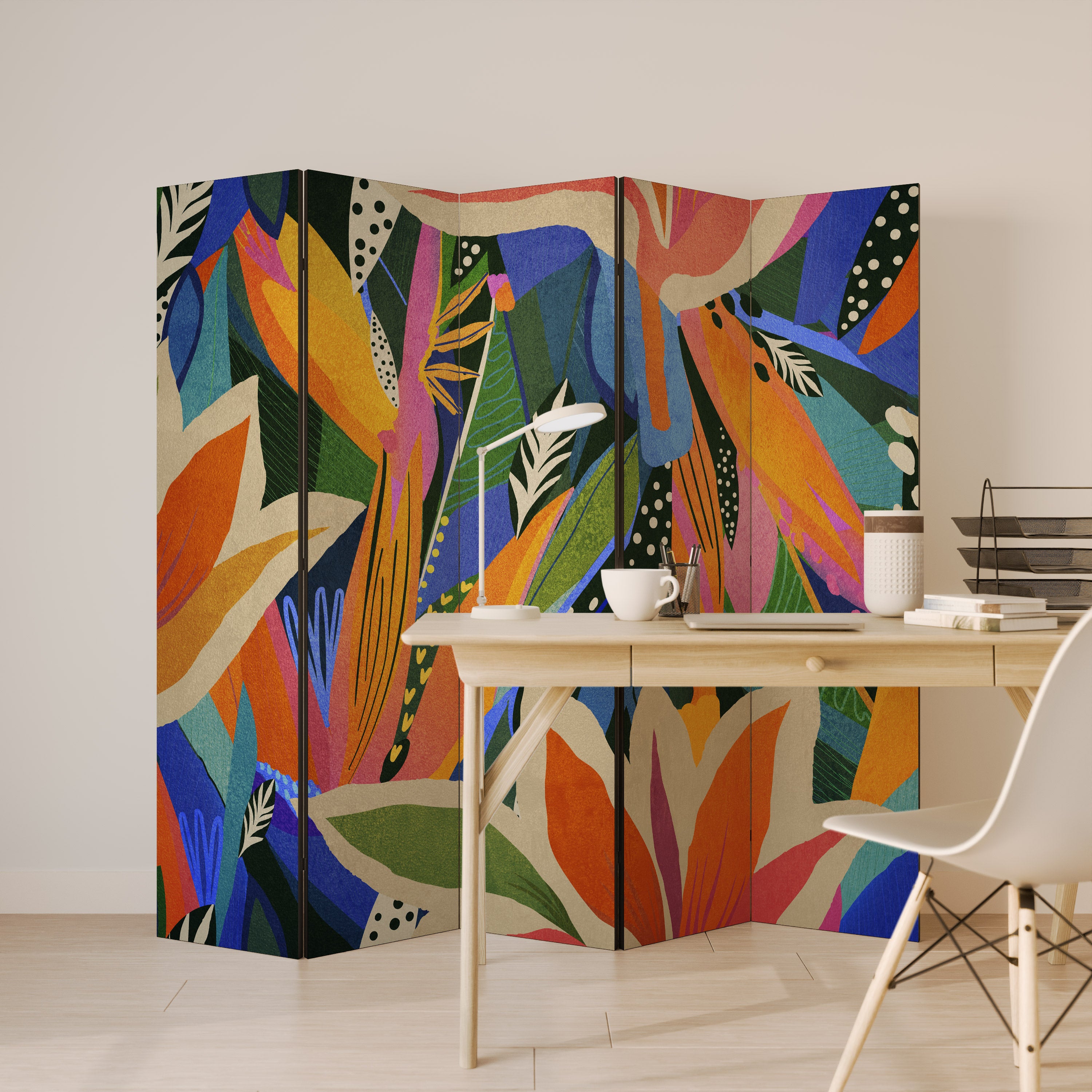 RAMPANT VEGETATION Dekorativ rumsavdelare – 5 paneler