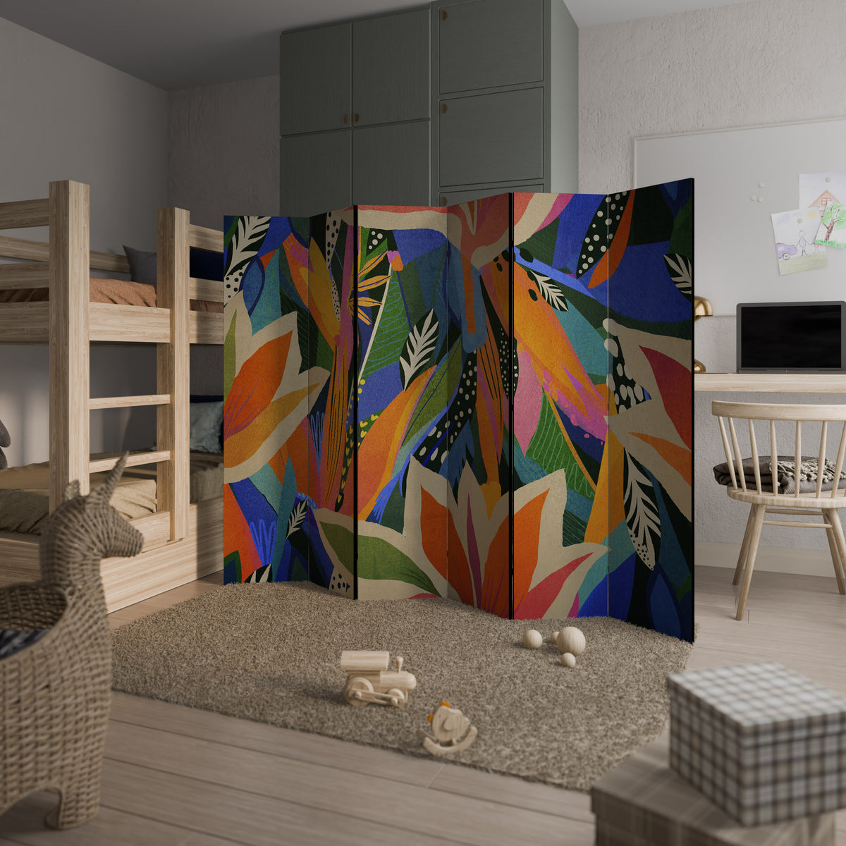 RAMPANT VEGETATION 6-Panel Room Divider