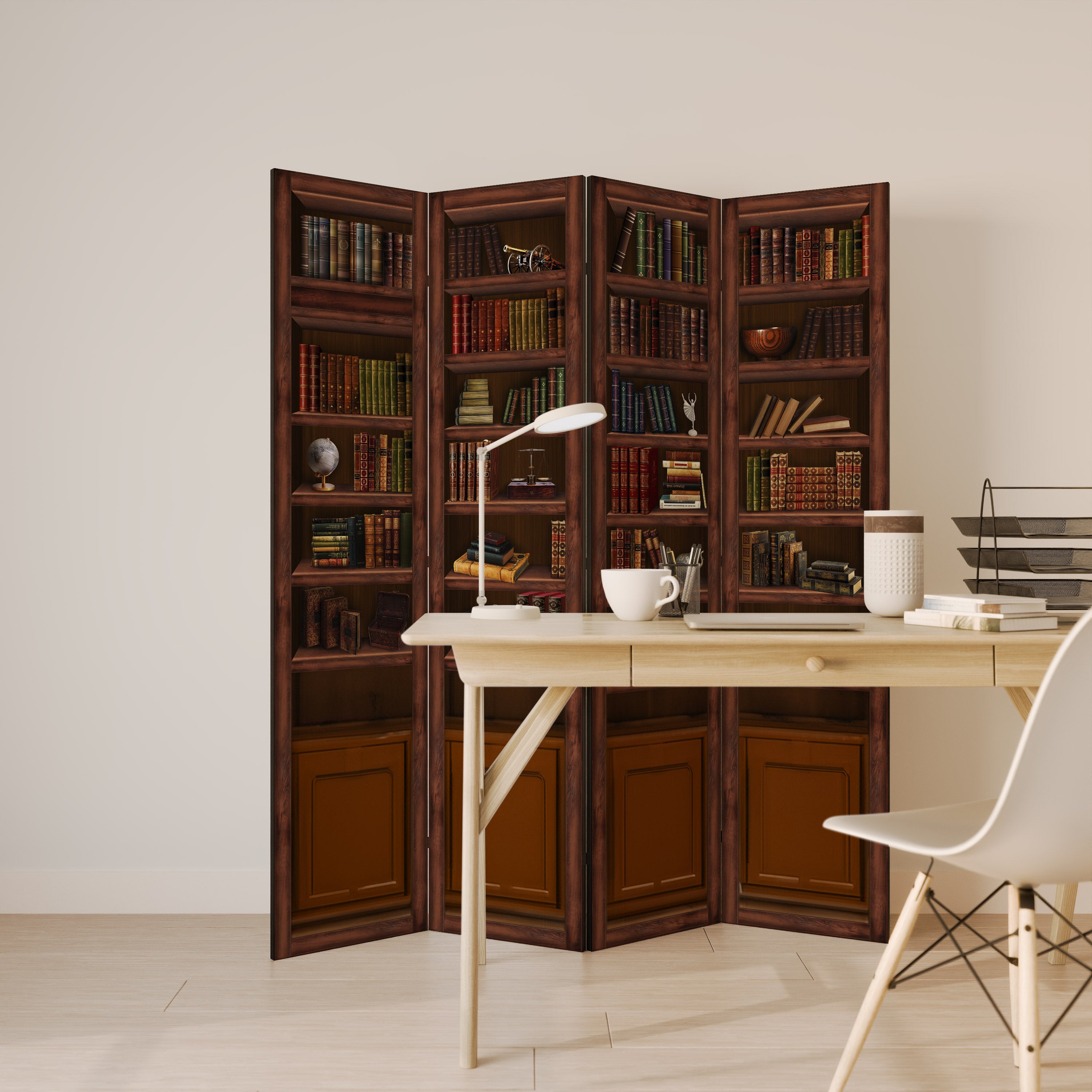 WISDOM IN WOOD 4-Panel Room Divider