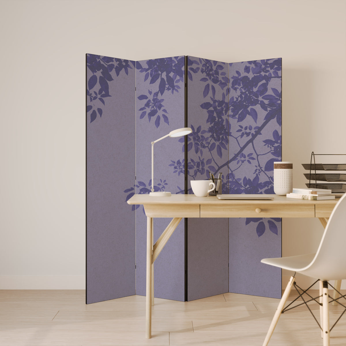 ELEGANT LEAFY VEIL Rumsavdelare 4 paneler