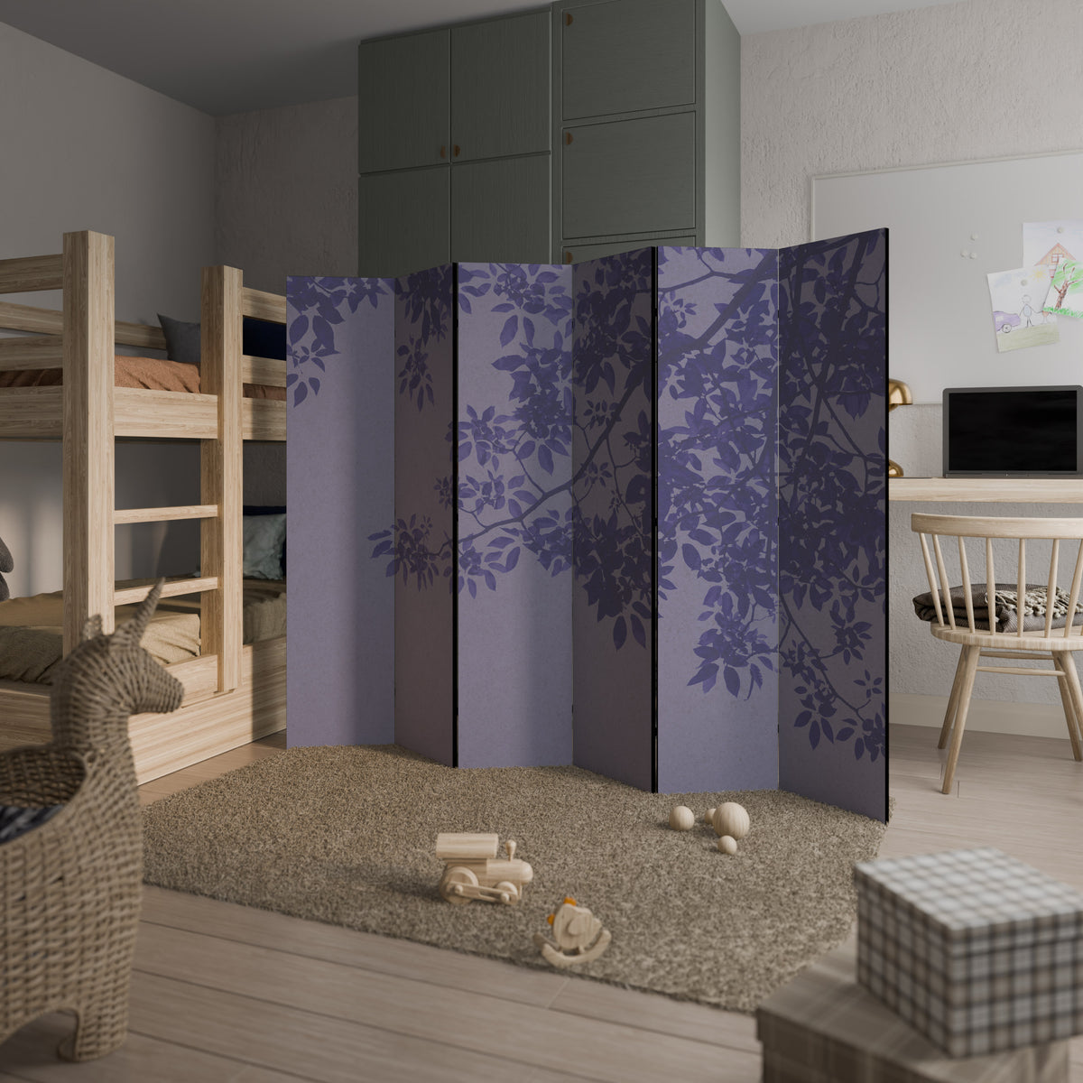ELEGANT LEAFY VEIL 6-Panel Room Divider