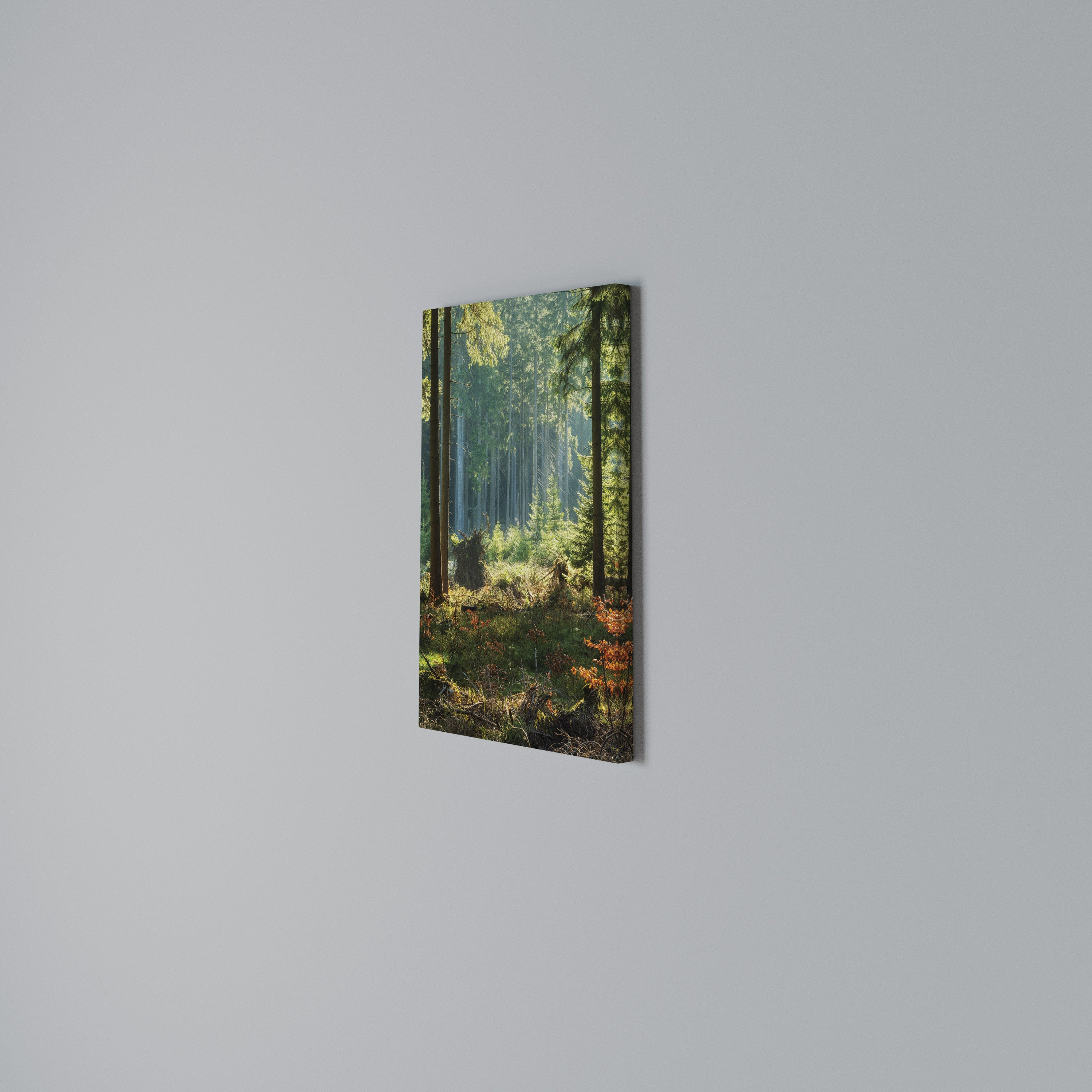 SUNLIT FOREST SERENADE Cuadro en lienzo vertical